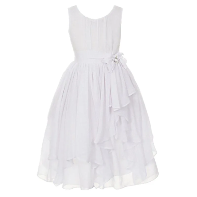 Children clothes for girls 3-13 years tulle dress pink navy orange yellow teal flower girl green party dresses weddings | Детская одежда