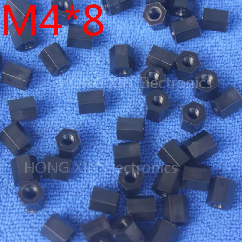 M4 * 8 черный 1 шт. нейлоновая стойка Стандартный пластиковый женский мм
