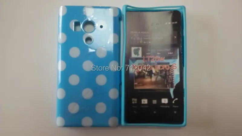 OEEKOI мягкий гелевый чехол в горошек из тпу для Sony Xperia acro s LT26w бесплатная