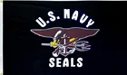 90*150 см уплотнения морских котиков США, черный флаг для украшения