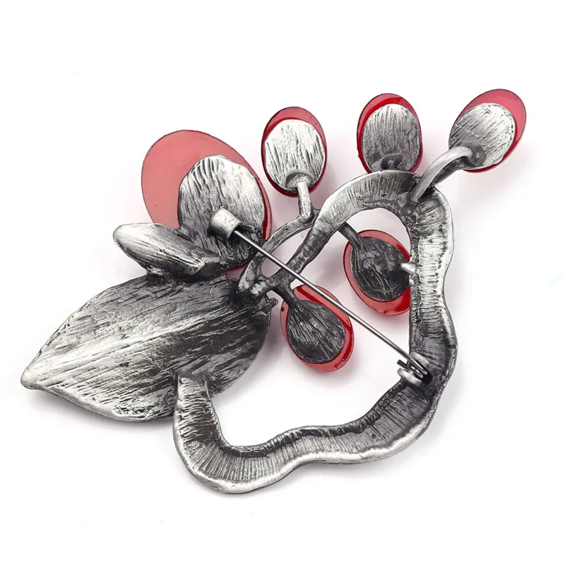 Женские винтажные большие броши в форме листа 4 цвета многоцветная полимерная