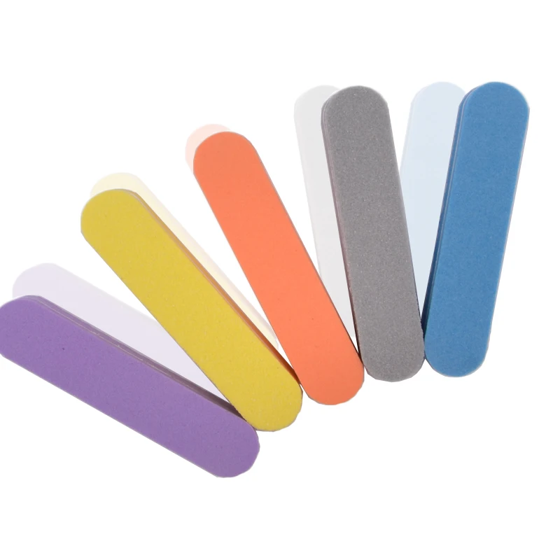Мини пилка для ногтей 9*2 см 50 шт. красочная шлифовальная губка полировка маникюр педикюр салон сделай