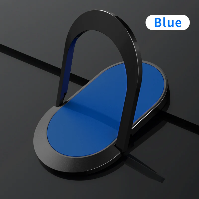 Blue PZOZ Finger Ring Holder for Samsung S9 S8 General Phone ring 360 Degree phone stand Magnetic Car Bracket Stand Phone Accessories - Цвет: Blue