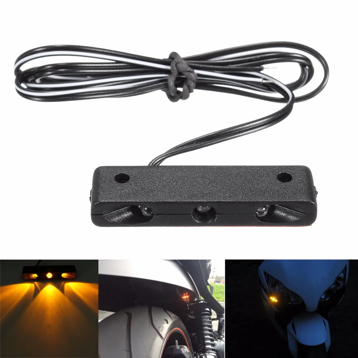 Универсальный задний фонарь для мотоцикла DC 12 В 3 светодиода указатели поворота с
