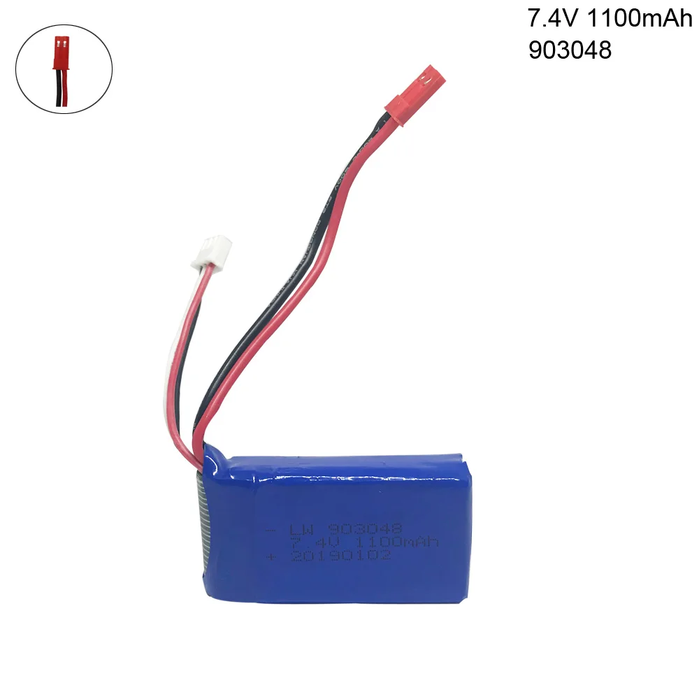 Батарея LiPo Для wltoy 7 4 В 1100 мАч 903048 для WLtoys A949 A959 A969 A979 V912 V913 V353 k929 V262 L959 T23 T55 F45