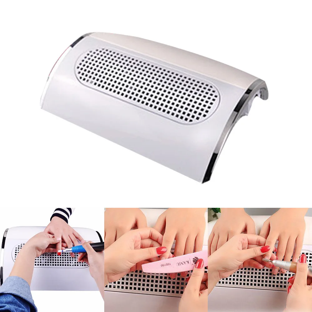 Nail Art всасывания пыли коллектор 3 вентилятора 15/40W УФ-гель лак для ногтей Совет пылесборник маникюрный салон инструмент пылесос, машинка для маникюра