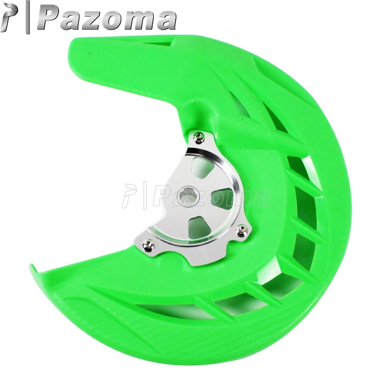 

Motorcycle Green Front Brake Disc Guard Protection Cover for Kawasaki 10-16 KLX125 09-13 KLX150S 08-16 KLX250