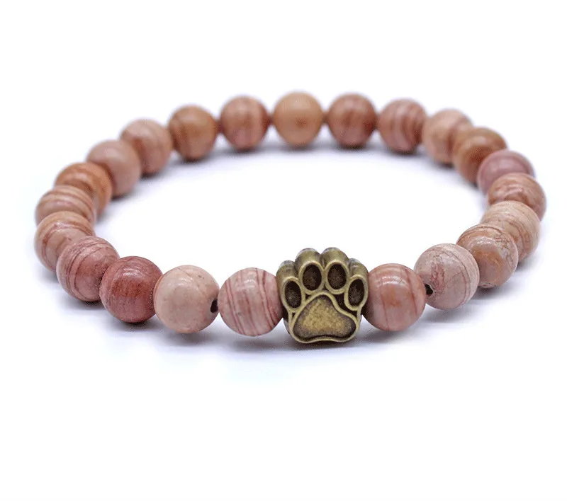 Натуральный камень любовь медведь фотоэлемент 2019 новая мода парный родонит 8 мм