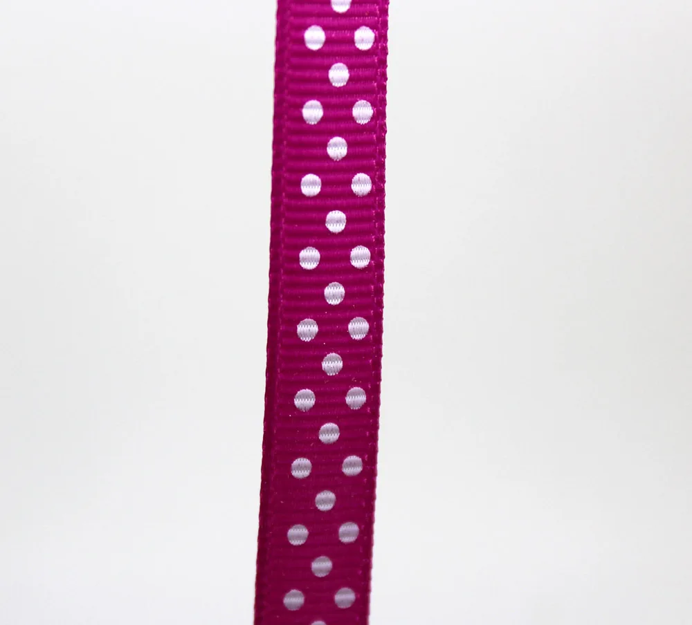 PPC211 Grosgrain лента принт &quotгорошек&quot 3/8 &quot9 мм 50 ярдов/рулон для DIY Детская упаковка