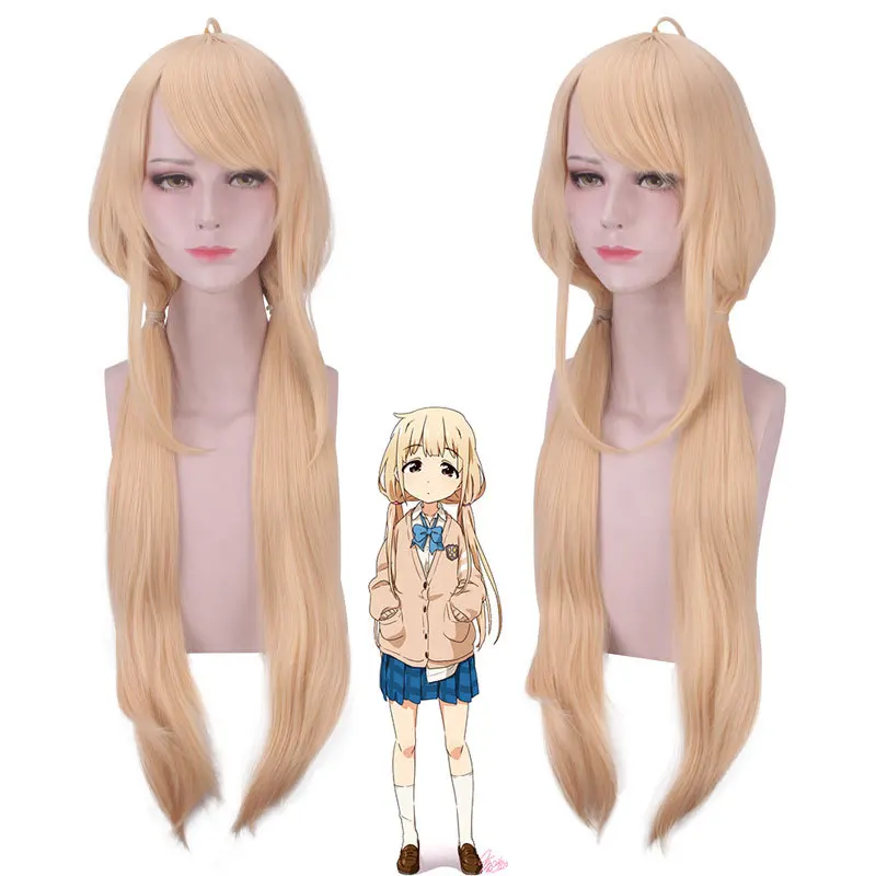 Парик для косплея IDOLM STER futaba anzu светильник золотистый длинный прямой парик из