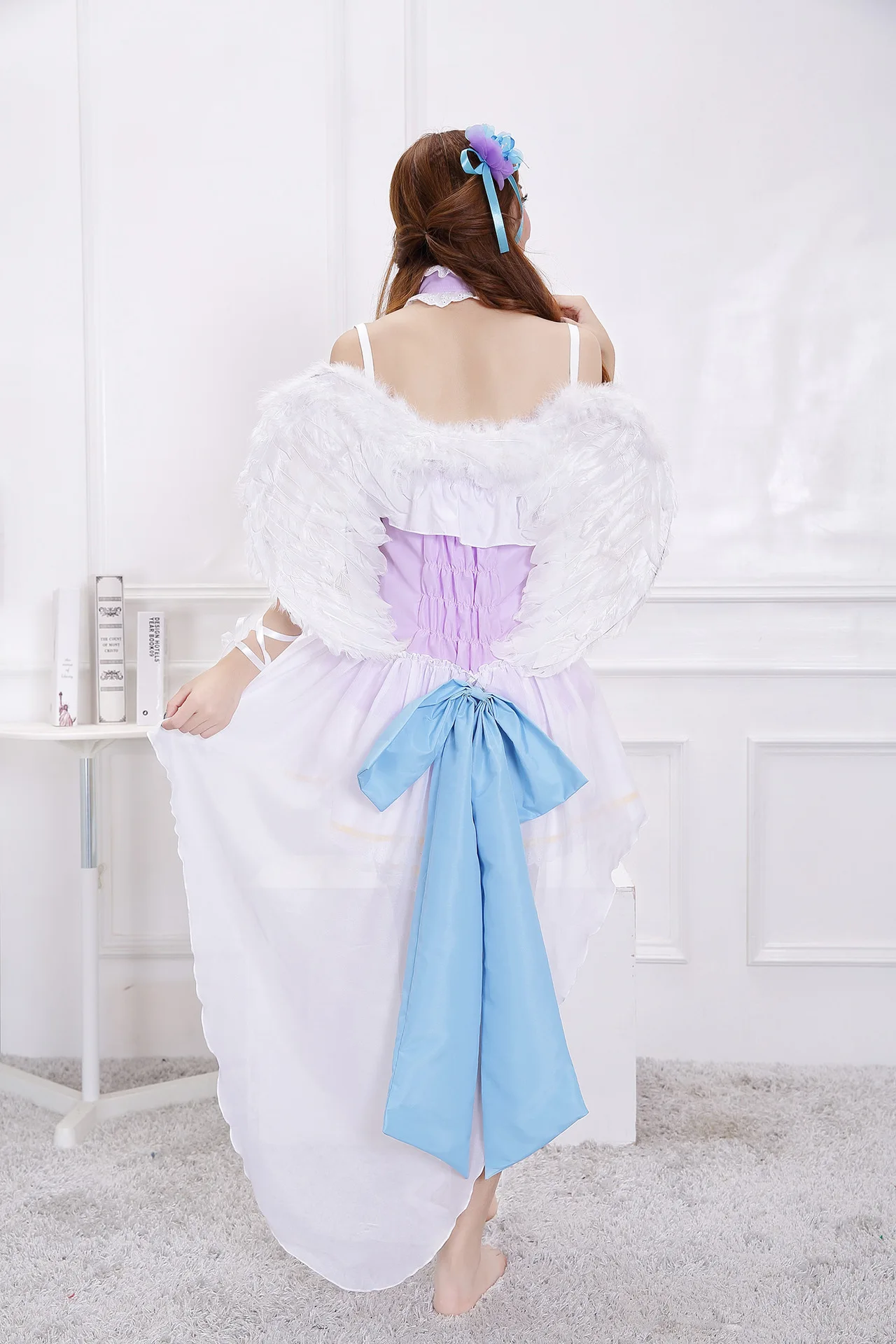 Lovelive White Valentine ERI Cos Женская одежда для косплея ангелов карнавальный костюм с