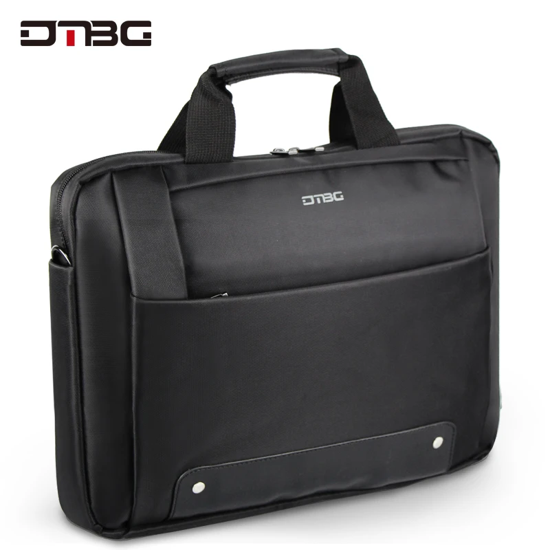 DTBG Men Nylon Briefcase Travel Briefcase Messenger Shoulder Tote Black Handbag 14 Inches Casual Business Laptop Briefcase