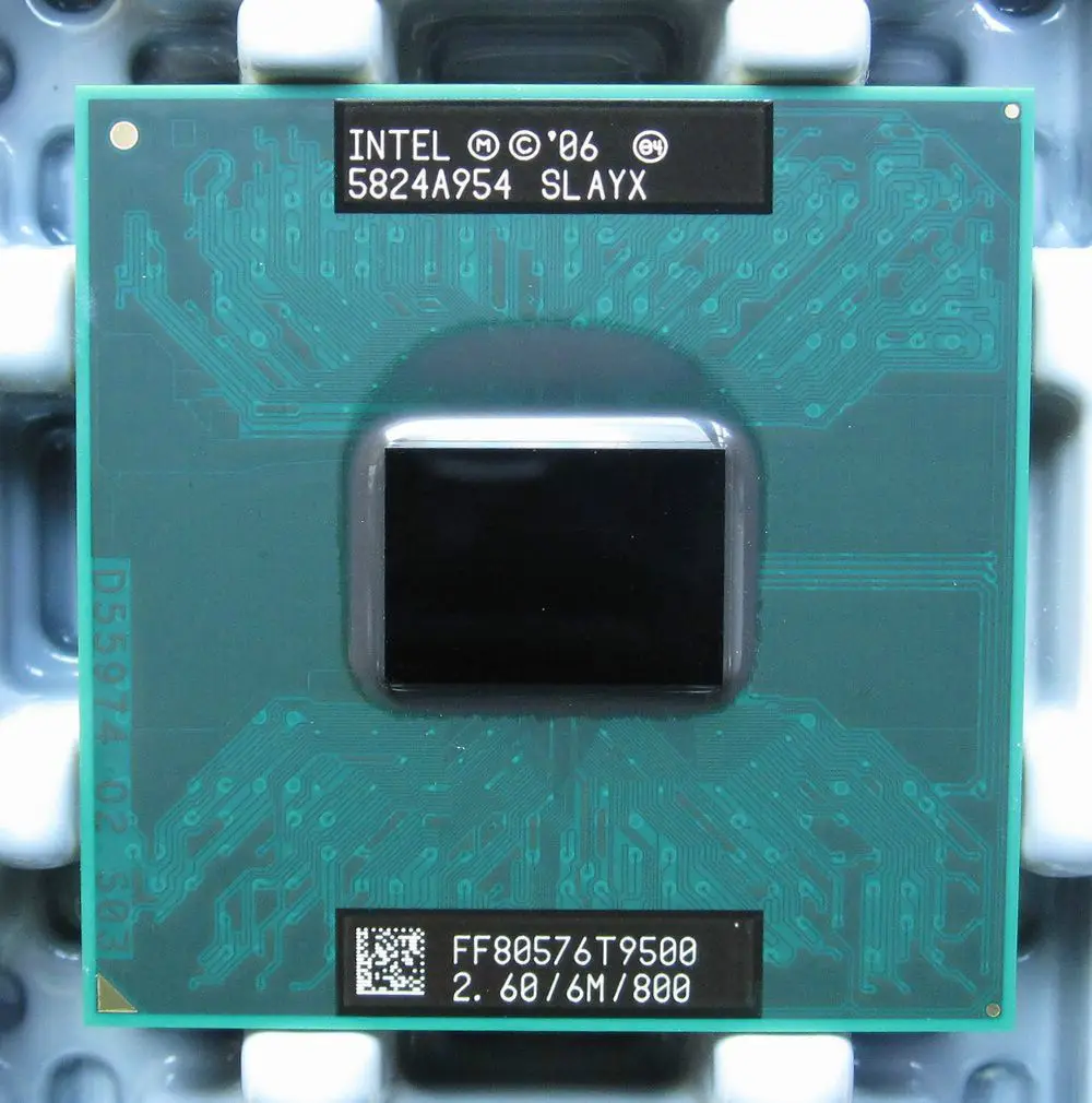 Процессор intel Core 2 Duo t9500 6 Мб кэш-памяти ГГц двухъядерный процессор для чипсета 965 |