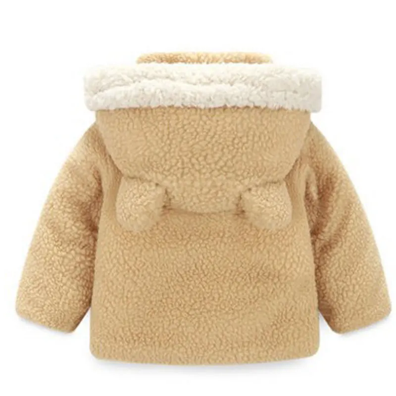 FunnyABC baby winter jacket thick warm hooded boys girls outwear coats camel for 6M to 3 years | Детская одежда и обувь