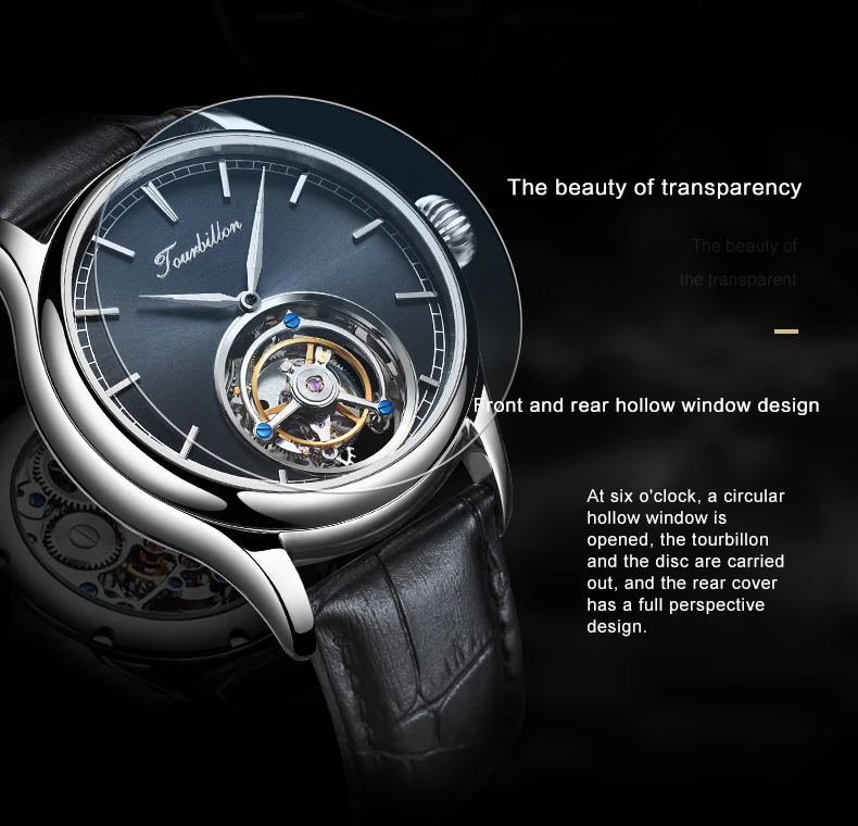 Tourbillon механические часы мужские Лидирующий бренд часы сапфировые зеркальные оригинальные ручные обмотки полые Движение Мужские t классические часы Saat