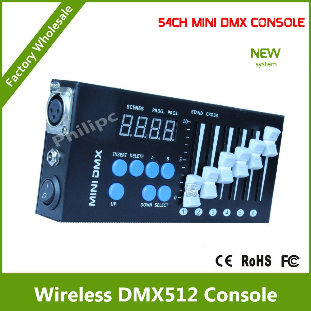 DJ disco Home KTV MINI DMX controlre с 9 программами 6 фейдеров на страниц Stage lighting console|power supply for