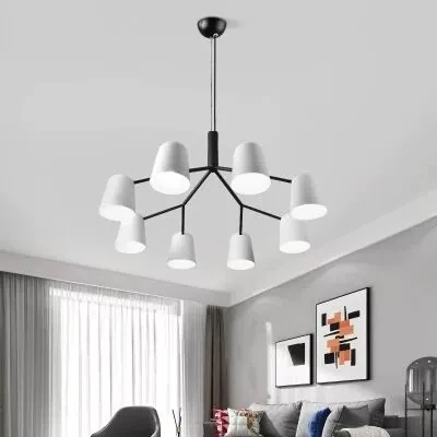 

3/6/8/10 Heads Loft Italy Designer Led Chandelier Modern Romantic Mater Room White Wrought Iron Dinner Light Free Shipping