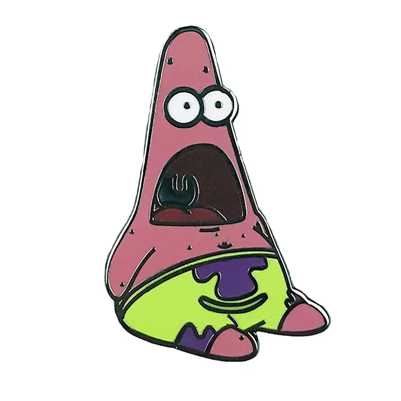 Эмалированная брошь Meme Patrick Surprise Face | Дом и сад