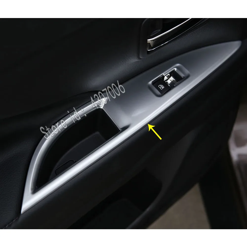 ABS Silver Inner Door Window Glass Switch Panel Trim Lift Frame Armrest Handrail For Mitsubishi Outlander 2016 2017 2018 2019 | Автомобили
