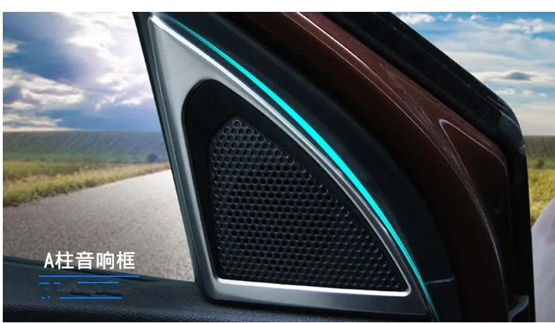 2pcs Steel Front Door Inner A Pillar Loud Speaker Cover Trim For Peugeot 3008 GT 5008 2017-2018 car accessories | Автомобили и
