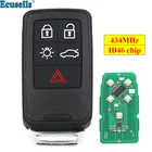 Новинка, запасной 5-кнопочный дистанционный ключ, модель 434 МГц, чип ID46 для Volvo XC60 S60 S60L V40 V60 S80 XC70 KYDZ, необработанное лезвие