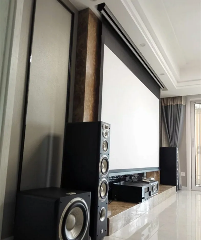 Премиум Tab-Tension AcousticPro, 2,35: 1 UltraWide 4 K/8 K Ultra HD Электрический Звук Прозрачный перфорированный тканый экран проектора