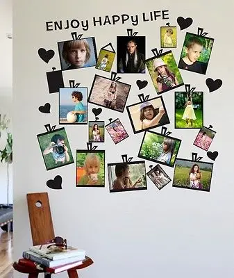 Wall Paper 20Pcs DIY Family Picture Photo Frame Sticker Removable Mural Home Decor Decal | Дом и сад
