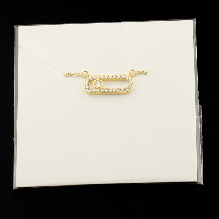 V Attract Wedding Bride Jewelry CZ Zirconite Geometric Pendant Necklace Vintage Simple LOVE Long Bar Choker Necklace