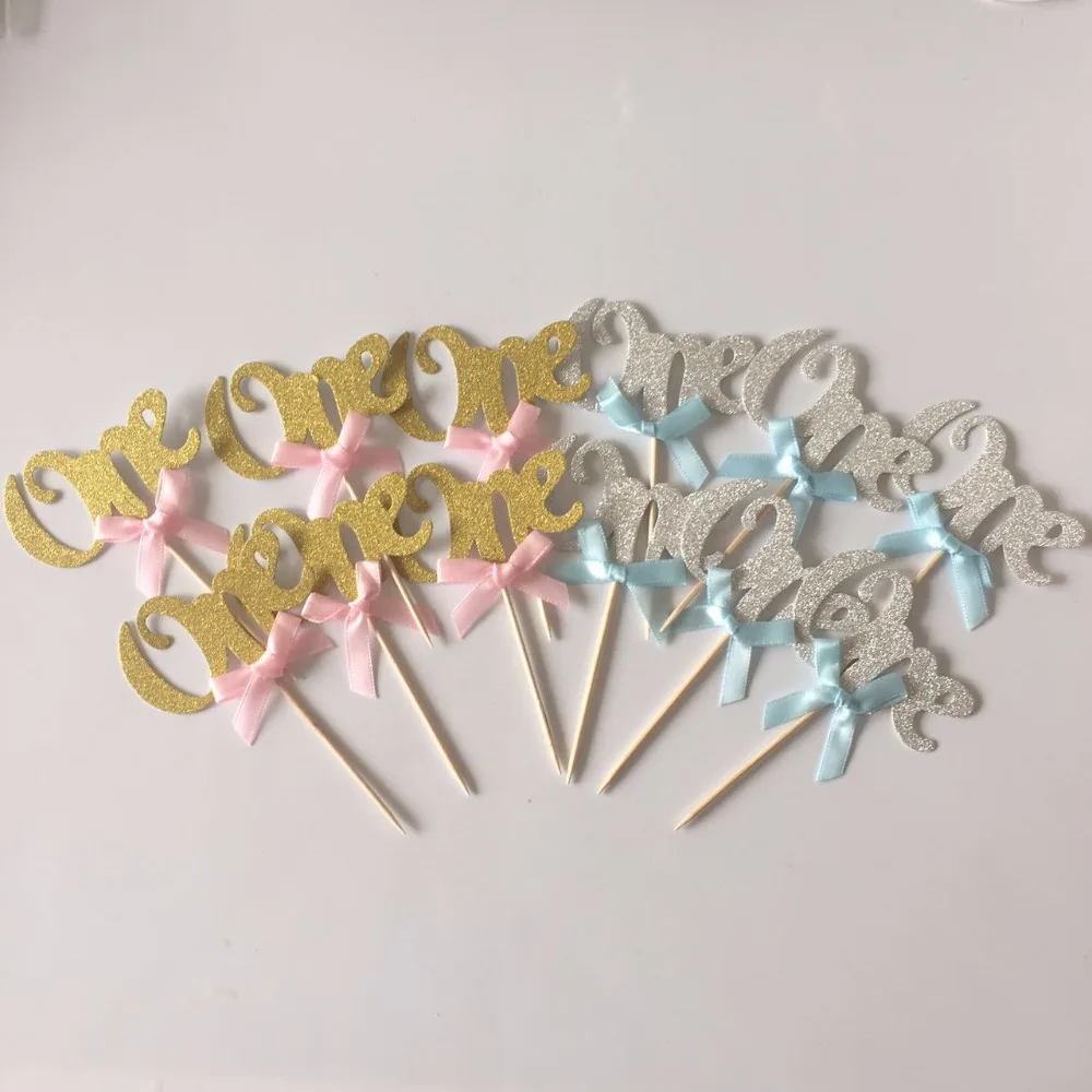 6 шт. Детские топперы для торта на первый день рождения|Товары украшения тортов| |