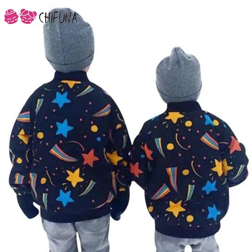 Chifuna новая зимняя осенняя куртка для девочек со звездами и космическим рисунком