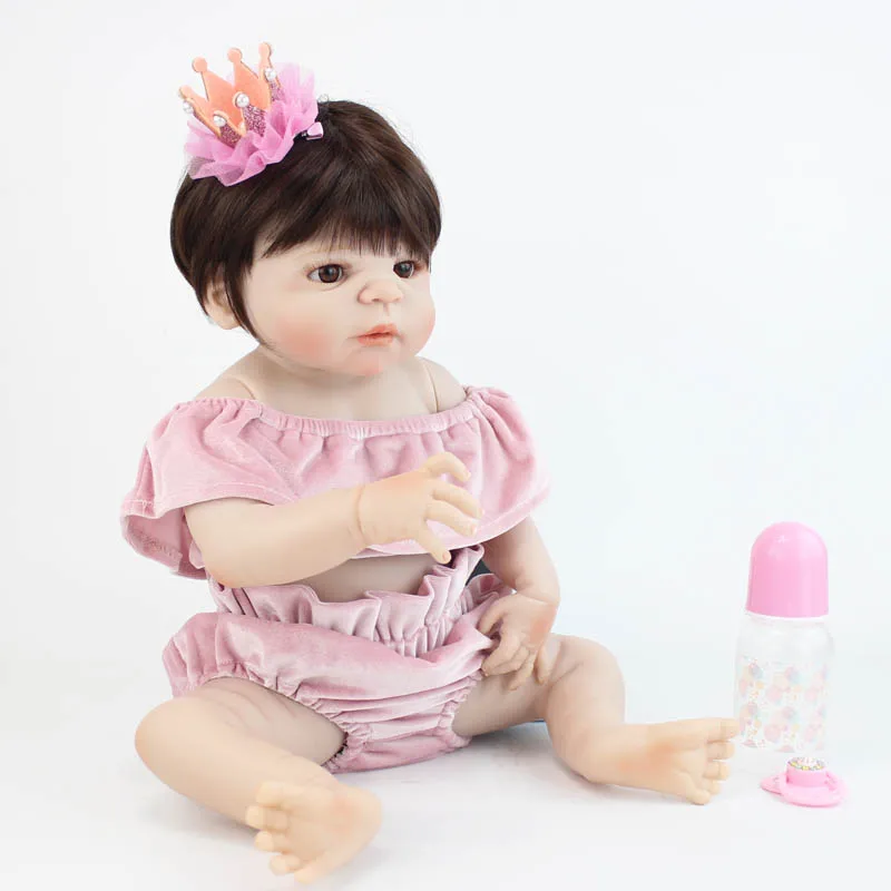 BZDOLL, 55 см, силиконовая виниловая кукла для новорожденного, кукла для новорожденного, принцесса, светлые дети, Bebe, детская игрушка для купания, подарок на день рождения для девочки