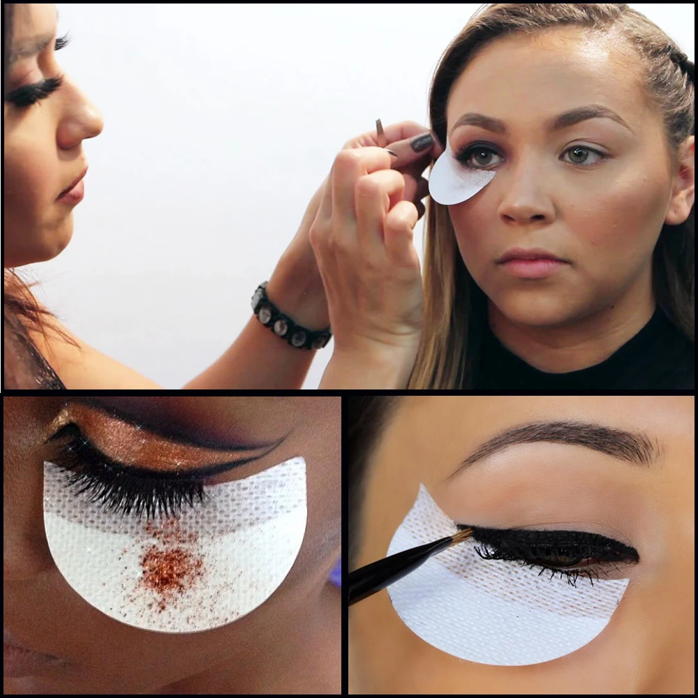 200 шт Профессиональные Тени для век колодки тени щитки без ворса Накладка