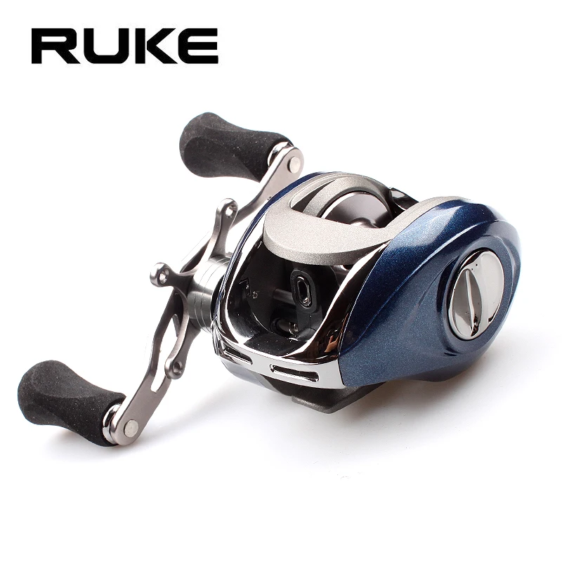 Катушка для рыбалки Ruke, литейная катушка BC100, механизм для модели, соотношение 5,1: 1, алюминиевая катушка, магнитный тормоз, ручка EVA, 218 г, Макс., тяга 4,5 кг