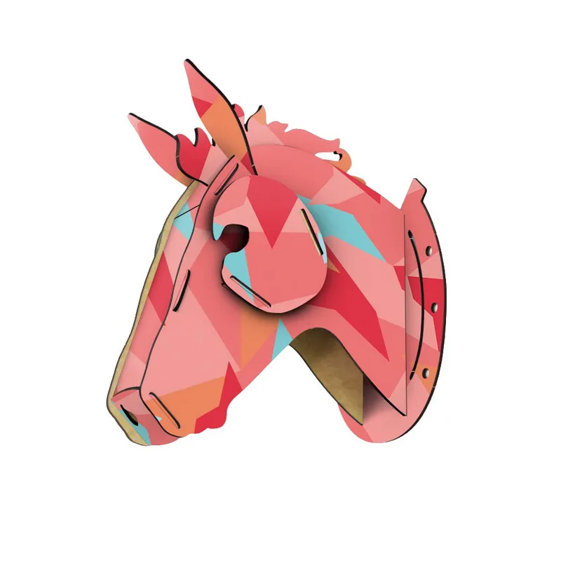 Ограниченная поставка новинка 3D деревянное ремесло животное голова лошади