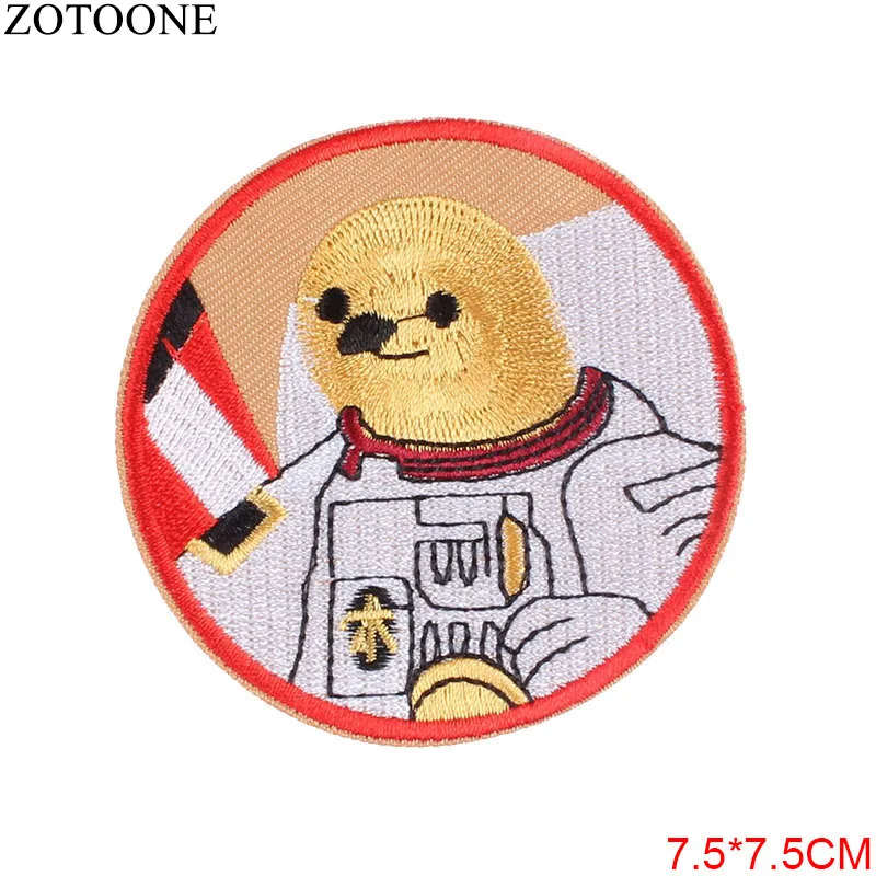 ZOTOONE круглые вышитые термонаклейки в стиле панк для одежды недорогие наклейки