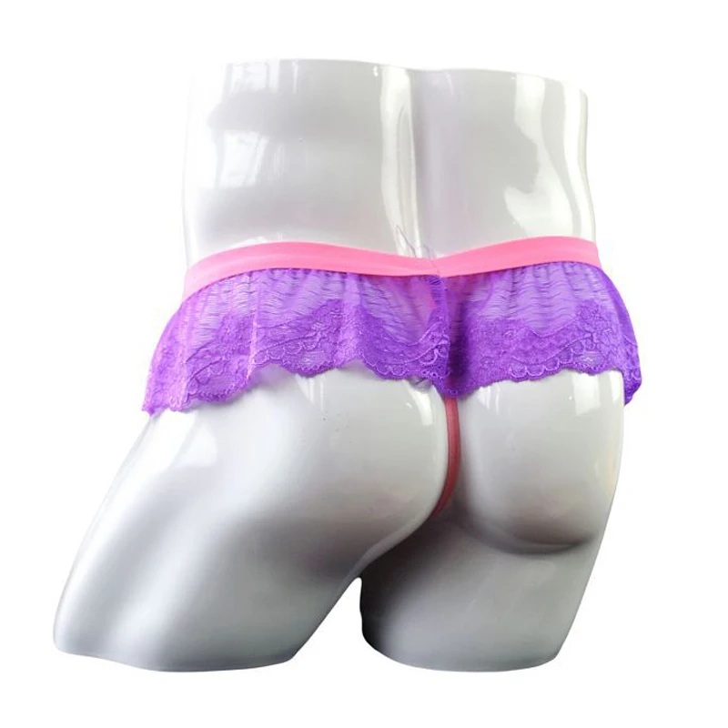 Мужское нижнее белье кружевные U образные выпуклая сумка сексуальные мужские