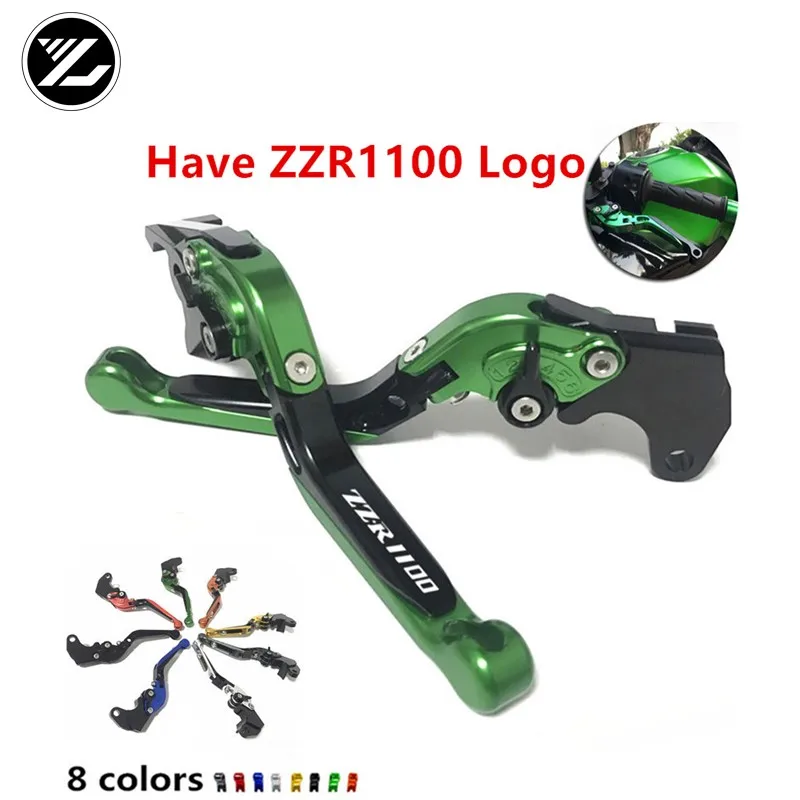 

(ZZR1100)logo For kawasaki ZZR1100 1990-1992 CNC Motorcycle Accessories Adjustable Brake Clutch Levers