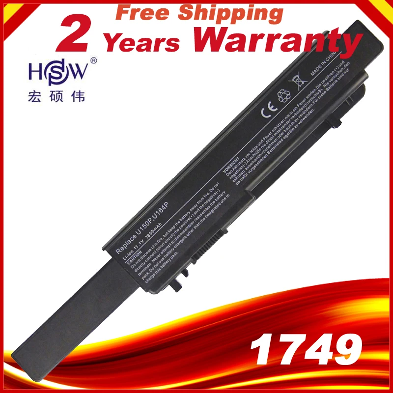 Аккумулятор 9Cell 6600 мАч для Dell Studio 1745 1747 1749 0W077P 312-0186 312-0196 A3582354 A3582355 M905P M909P N855P N856P U150P U