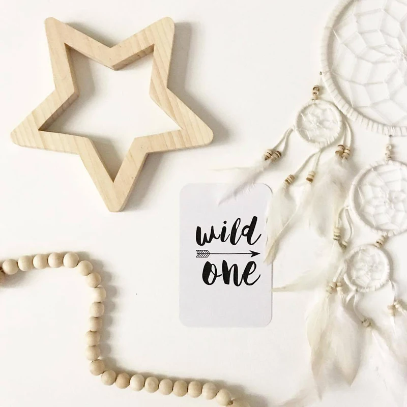 Ins Северный стиль Северная Европа деревянные Звезды Луна самолет бабочка