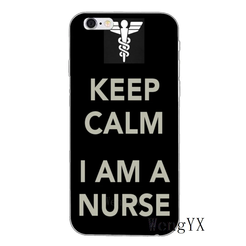 Силиконовый чехол для телефона Keep Calm I'm a Nurse для iPhone XR X XS Max 8 7 6s 6 plus SE 5s 5c 5 iPod Touch