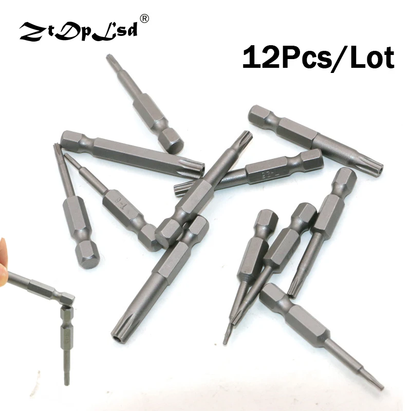 ZtDpLsd 12 шт. 1/4 &quotШестигранным хвостовиком S2 безопасный звездообразный ключ