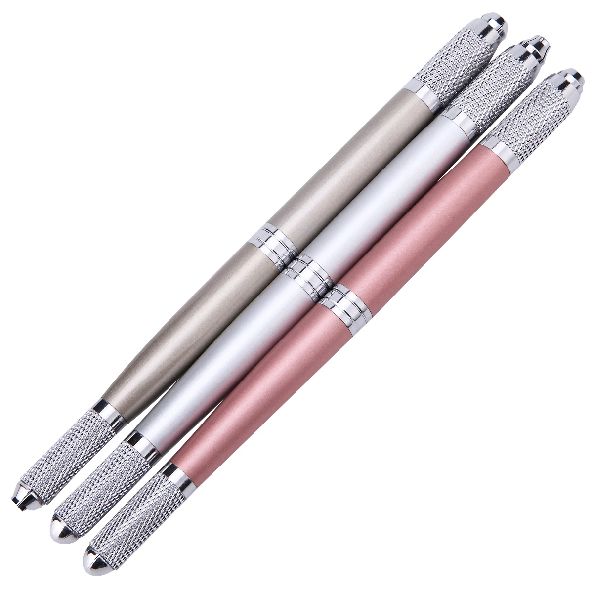 3 цвета Dual Head Постоянный татуировки ручка иглы Лезвия слот microblading вышитые бровей