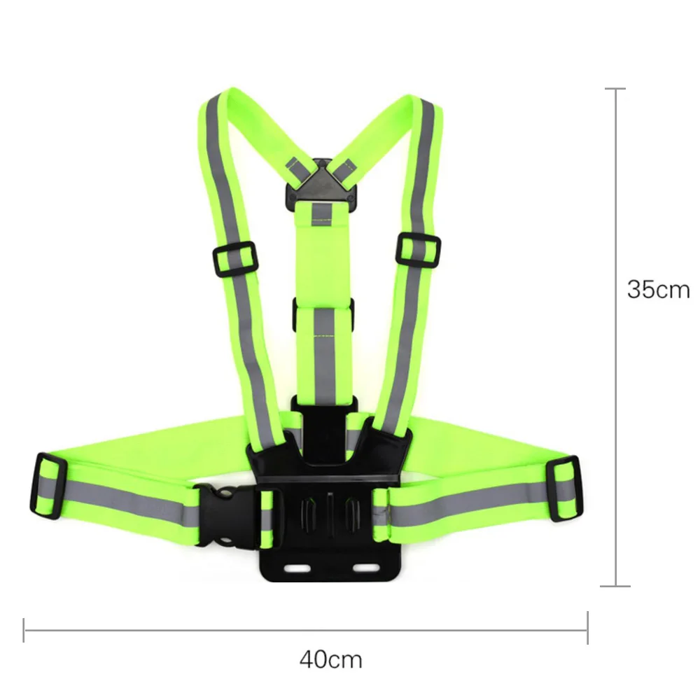 TUYU GoPro camera with chest hole Strap fluorescent elastic shoulder strap night run luminous vest for Hero 7 6 5 | Электроника