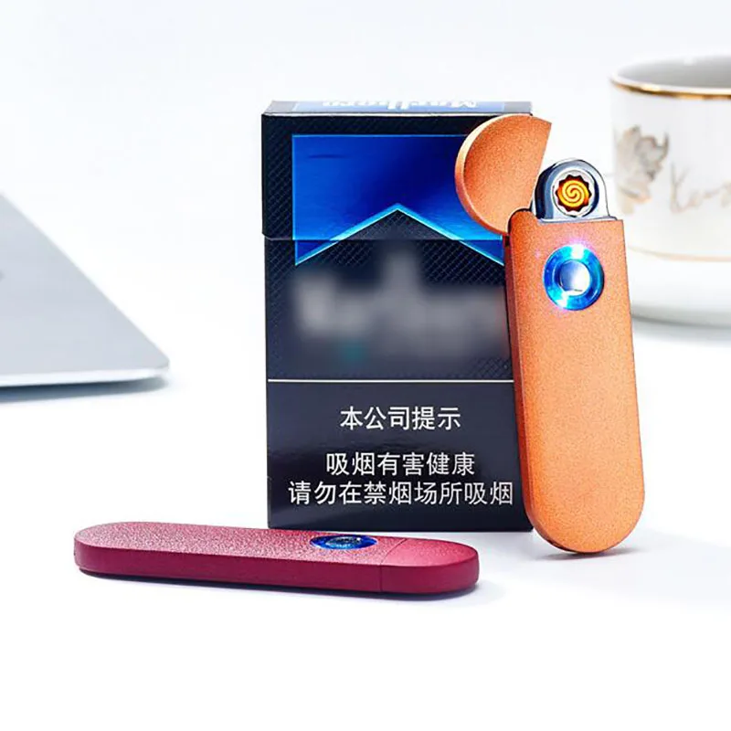 USB Зажигалка электронная Вольфрамовая турбо перезаряжаемая ветрозащитная для