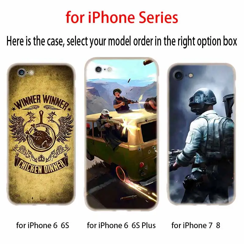 Мягкий чехол Playerunknown's Battlegrounds PUBG для iPhone 11 12 Pro X XS Max XR 6 6S 7 8 Plus 5S SE 9 Mini | Мобильные