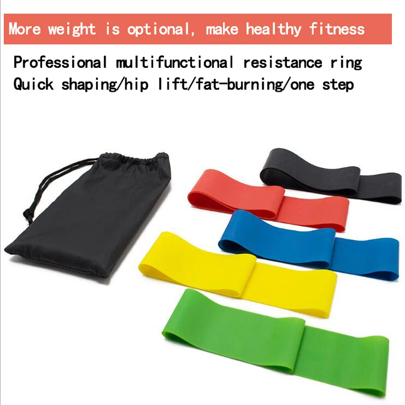 Резиновая лента фитнес резинка для йоги пилатеса занятий в спортзале 0.35 мм 1.1