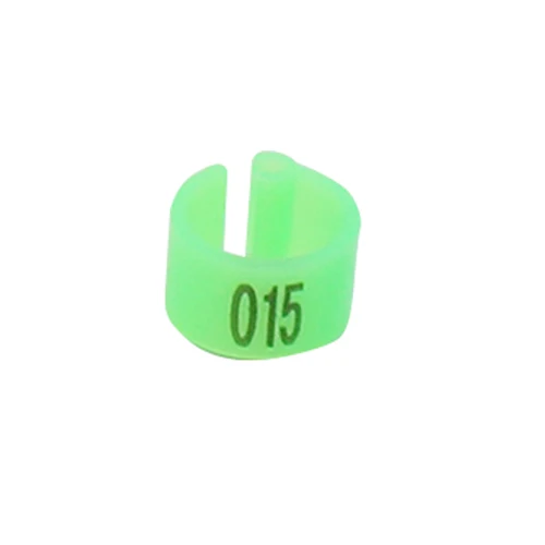 Light green 1000 шт внутренний диаметр 8 мм Цифровой разметочный зажим для птиц инструмент идентификации птиц No.001-100 кольца для ног голубей товары для домашних животных - Цвет: Light green