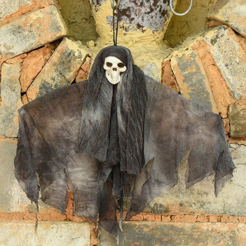 

Halloween Hanging Ghost With Sound And Red Light Halloween Props Festive Decoration Hanging Decoration