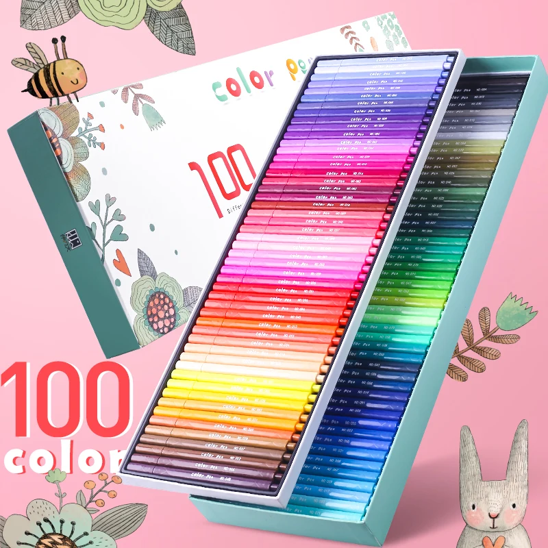 Фломастеры гибкие для манги каллиграфии рисования детский сад живопись набор