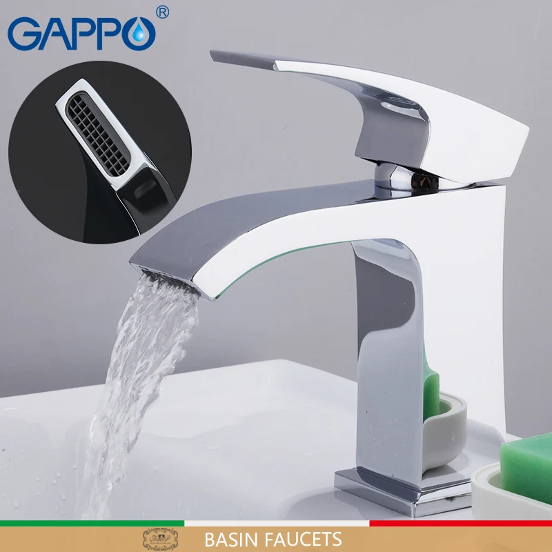 Латунный Смеситель для раковины GAPPO хромированный Водопад с зеркальным
